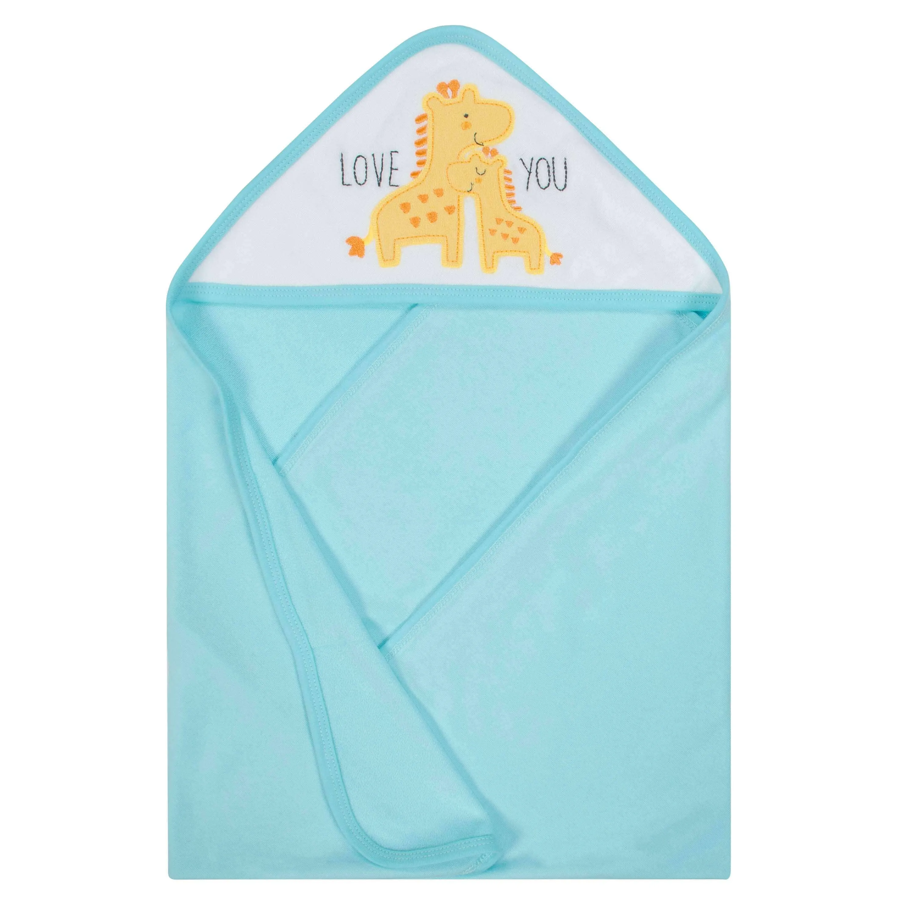 12-Piece Boys Terry Hooded Towel and Washcloth Set - Giraffe