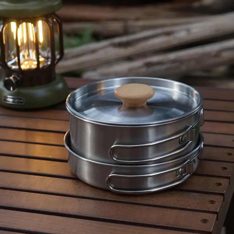 304 Stainless Steel Outdoor Camping Pot Set