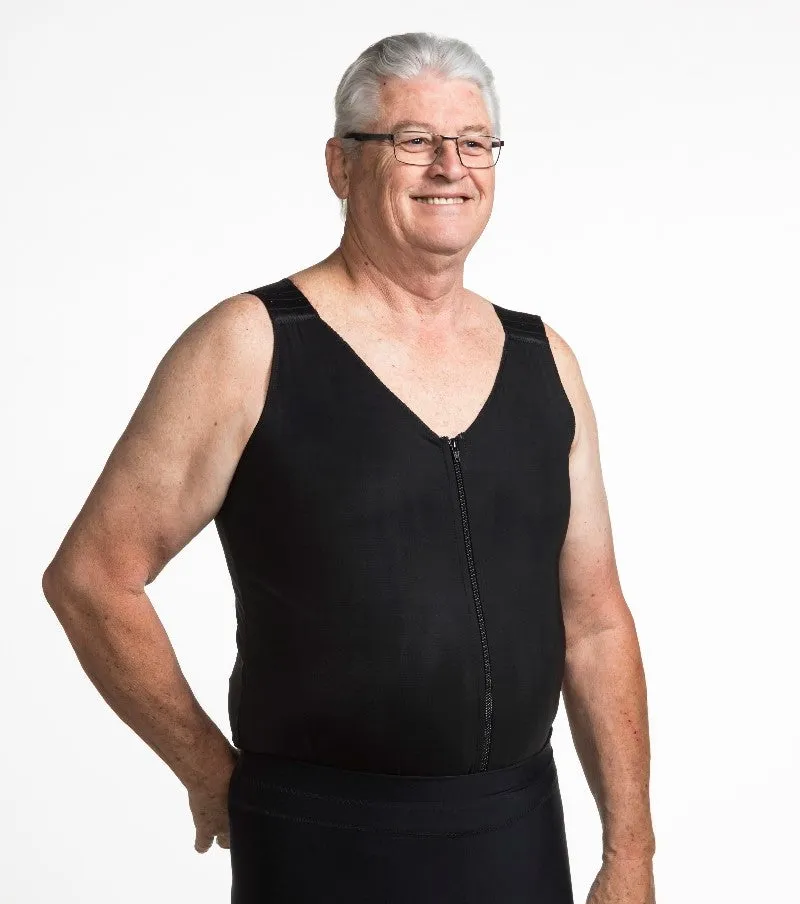 954 Men's V-Neck Torso Compression Vest - Designed to treat mild edema and lymphedema