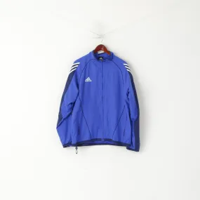 Adidas Men 186 L Jacket Blue Vintage SSV Wissenbach Lightweight Full Zipper Top