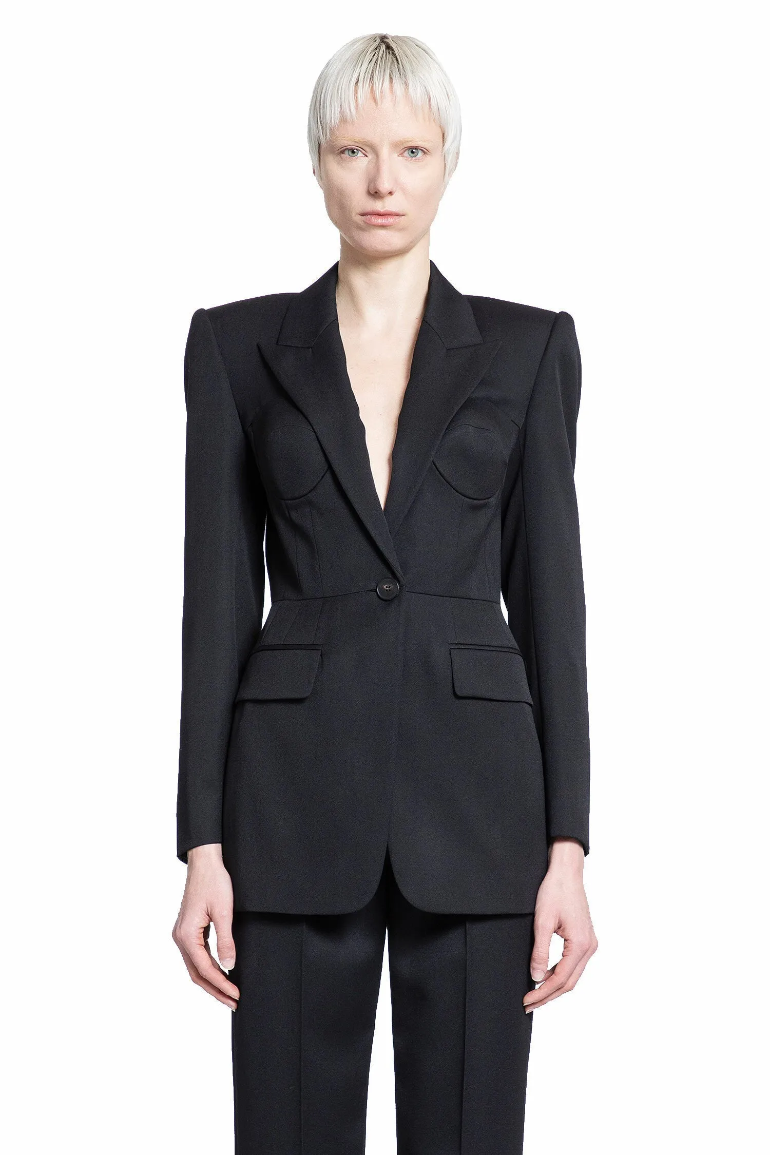 ALEXANDER MCQUEEN WOMAN BLACK BLAZERS