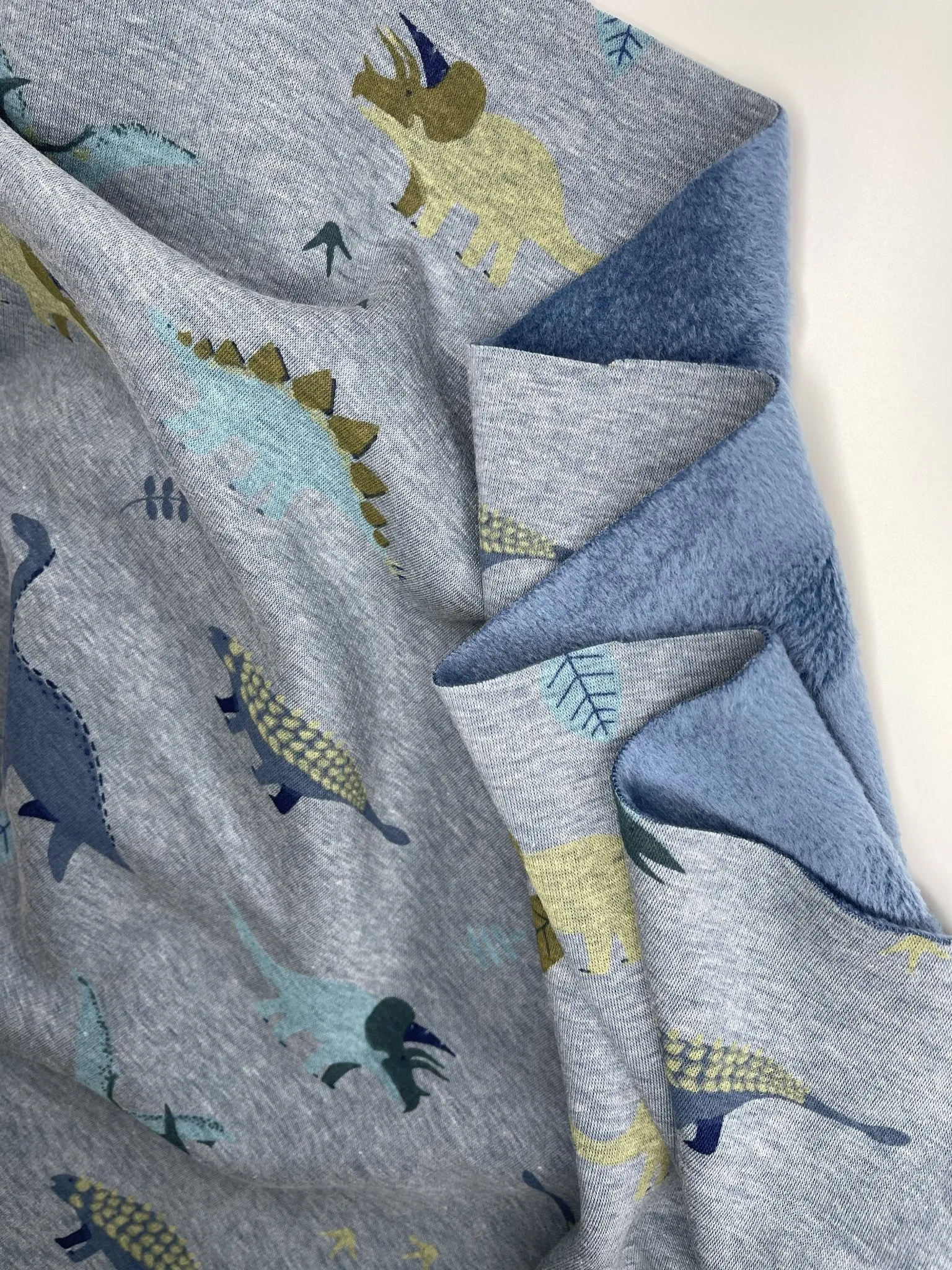 Alpine Fleece Dinosaur Print  Fabric