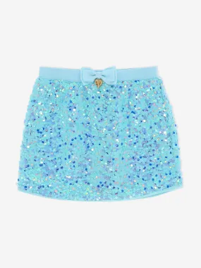 Angels Face Girls Diva Sequin Skirt in Blue