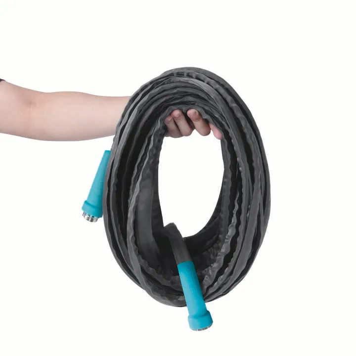 Aqua Joe Fiberjacket Superlight Garden Hose Bundle | W/ Fireman's Nozzle   100 Ft Hose