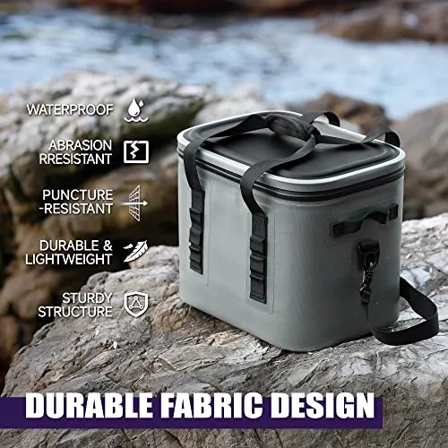 BeEagle Soft Cooler 30 Cans Cooler Bag Insulated 100% Leak Proof Waterproof Beach Cooler Portable Lightweight Camping Cooler Soft Ice Chest