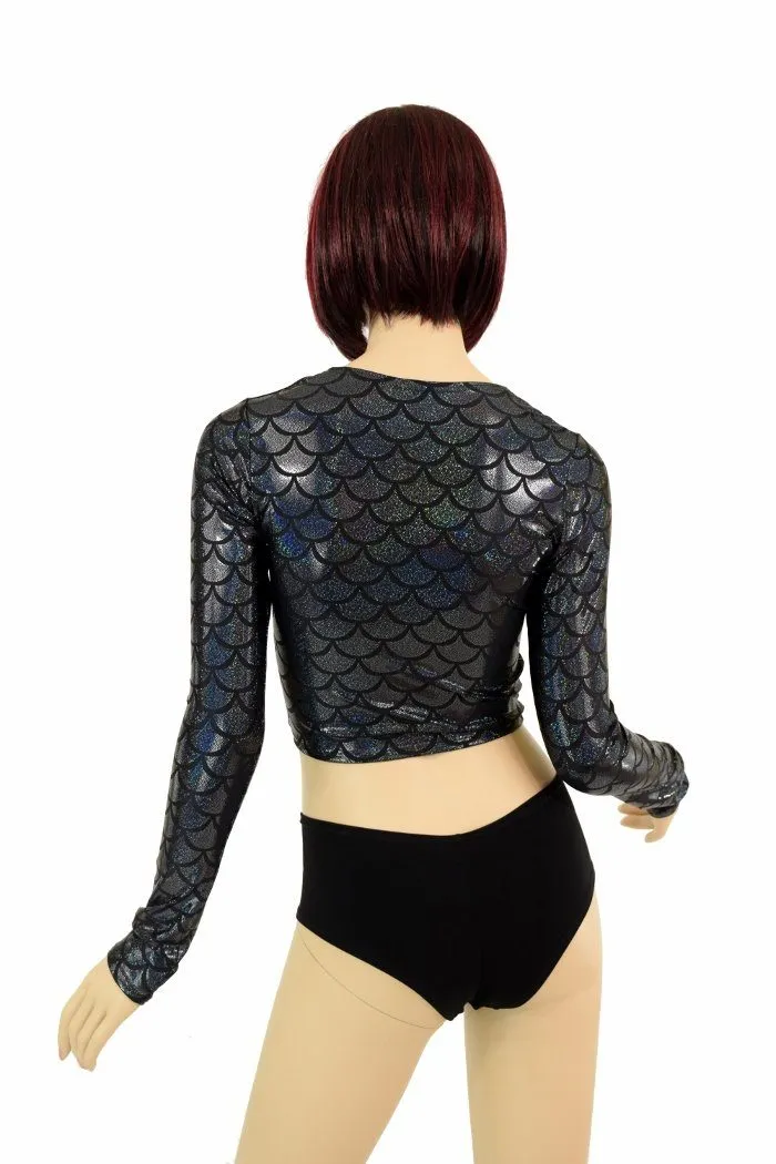 Black Dragon Long Sleeve Crop