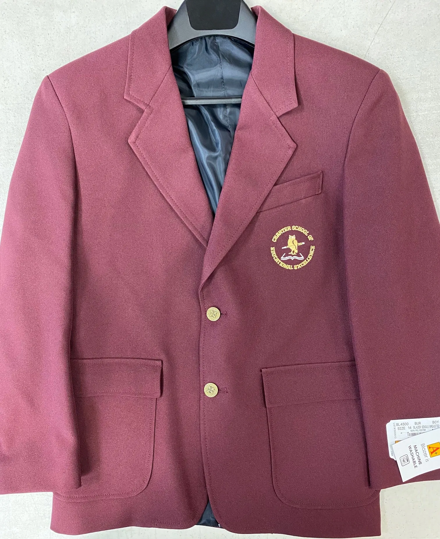 Blazer - Maroon w/ School Logo