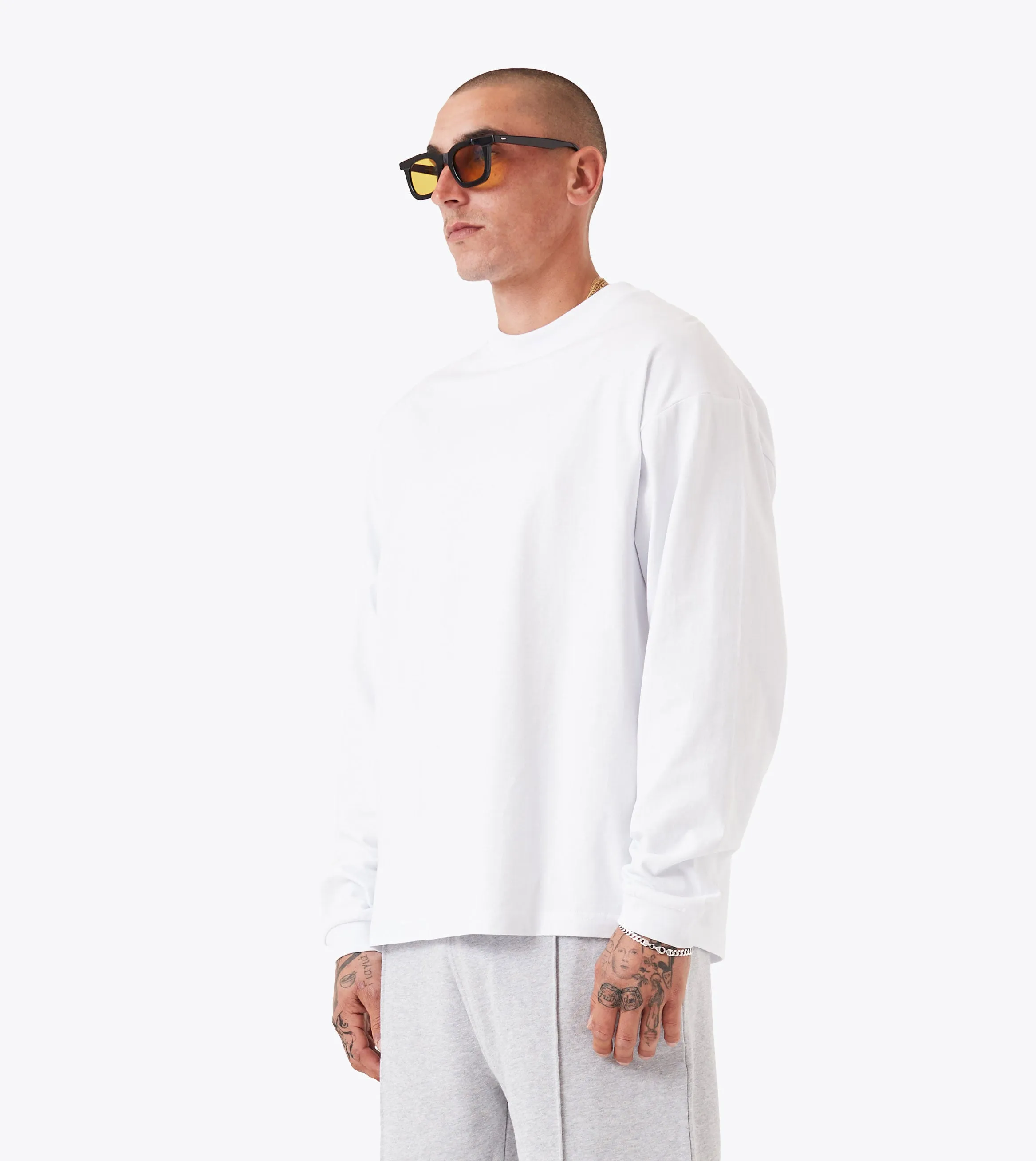 Box    LS Tee White