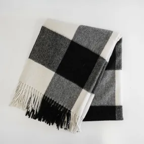 Buffalo Check Black/Ivory Alpaca Throw