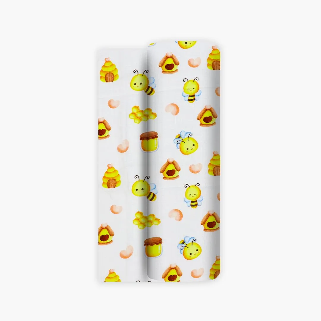 Bumble Bee - Organic Muslin Aloe Vera Towel