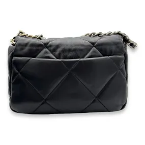 C19 Shoulder Bag Medium Black in Lambskin , Lacquered Metal Hardware