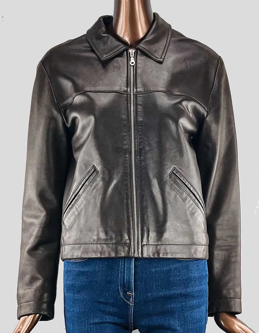 CLUB MONACO Leather Jacket - Medium