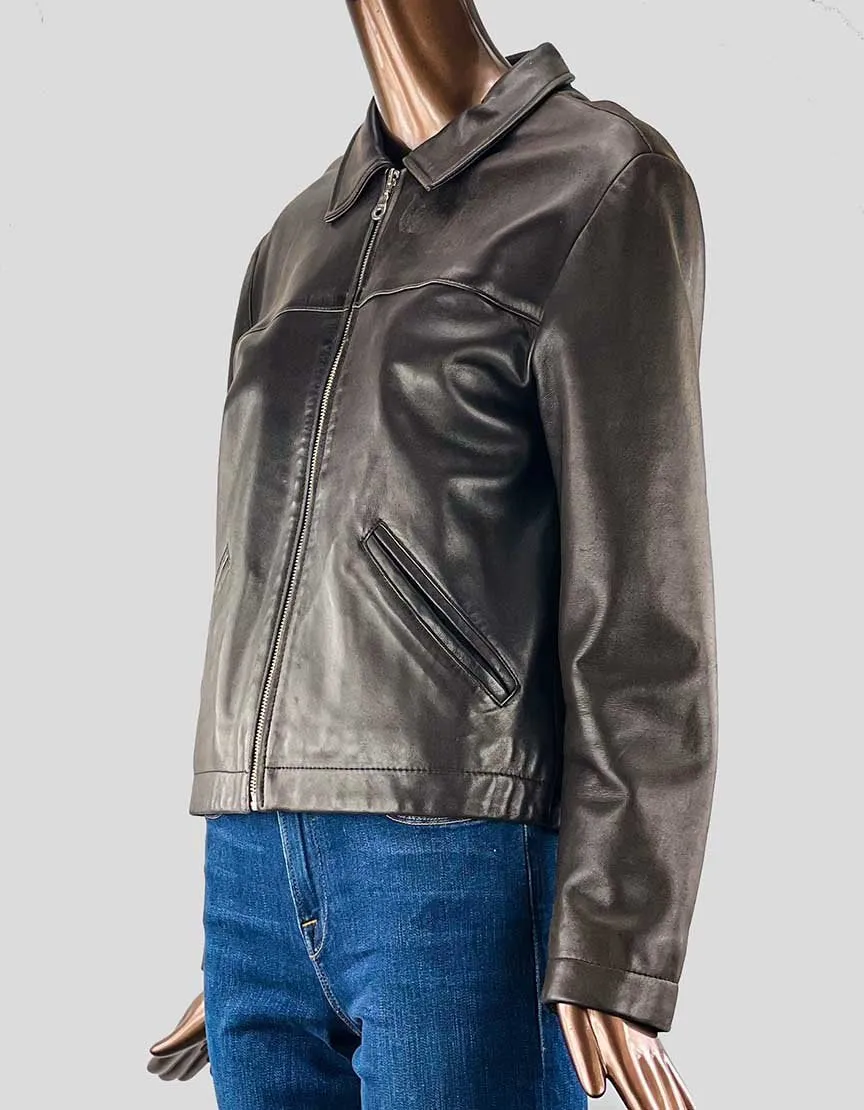 CLUB MONACO Leather Jacket - Medium