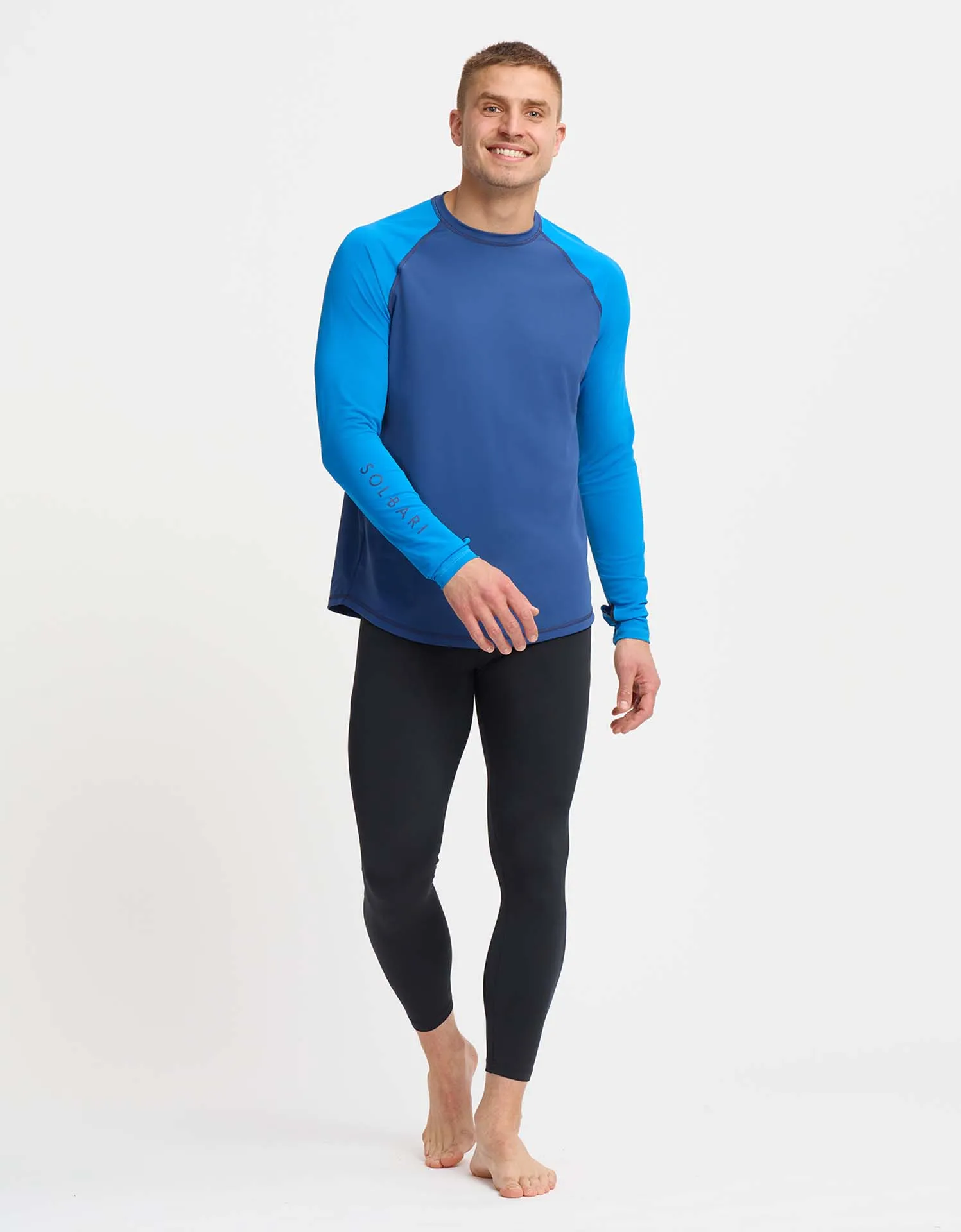 Color Block Long Sleeve Rashguard UPF 50  I Aqua Sport Collection