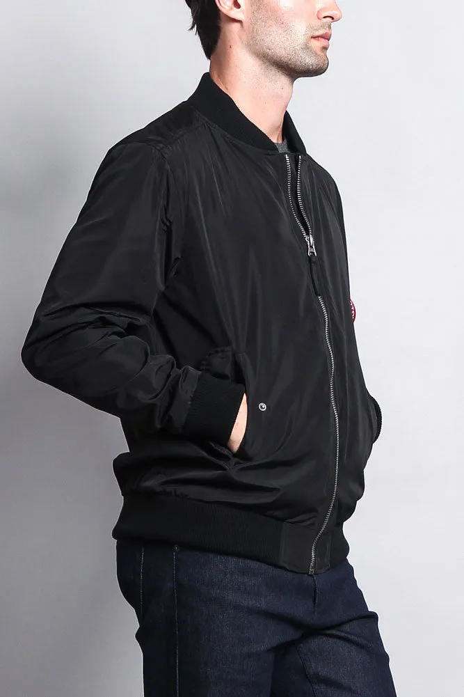 Contrast Lightweight Bomber Flight Jacket