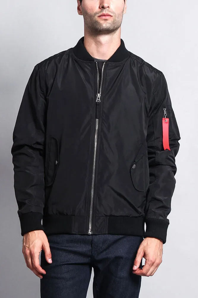 Contrast Lightweight Bomber Flight Jacket