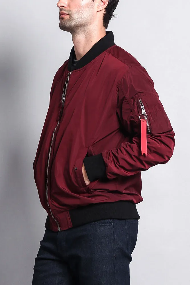 Contrast Lightweight Bomber Flight Jacket