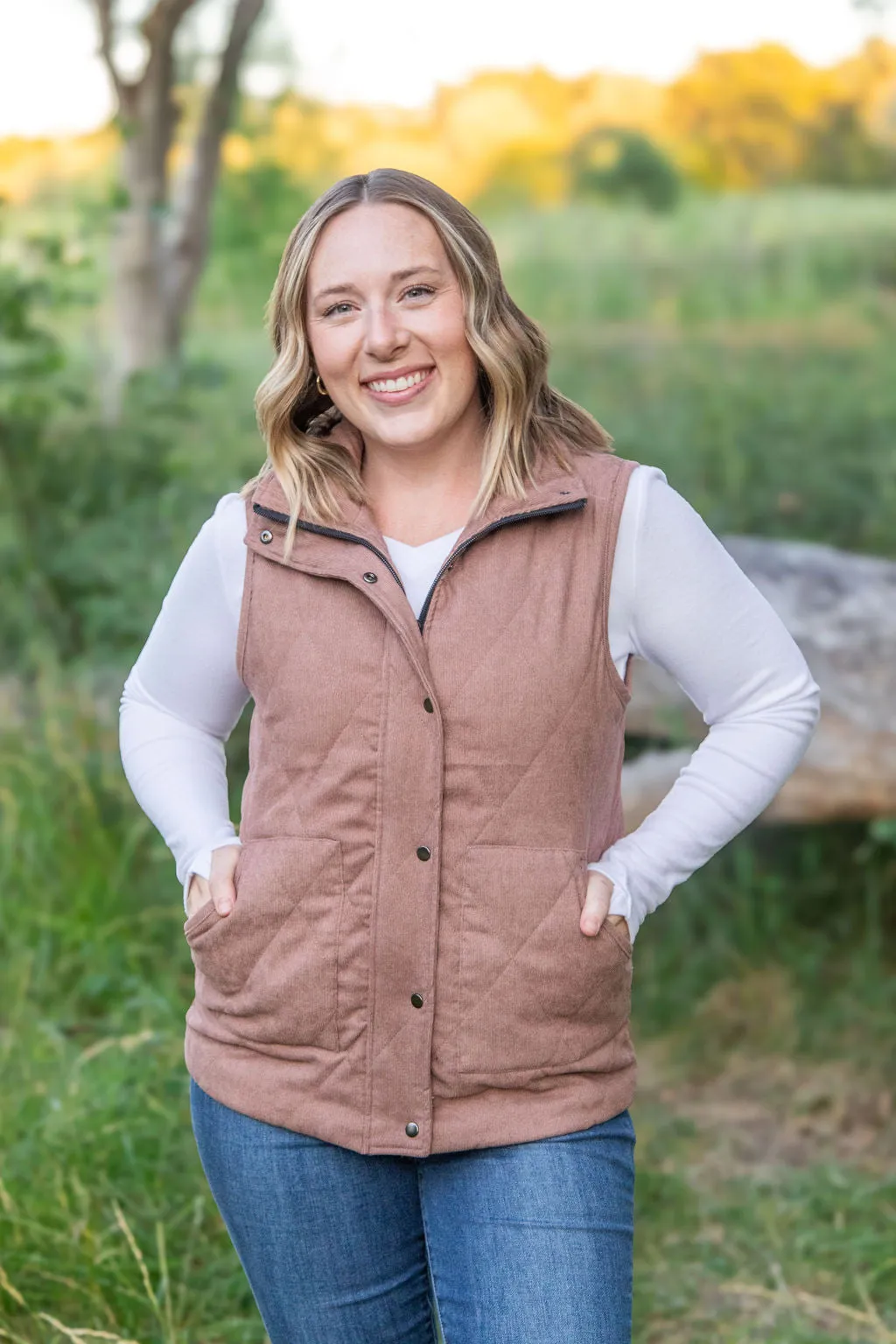 Corduroy Vest - Chestnut by Michelle Mae