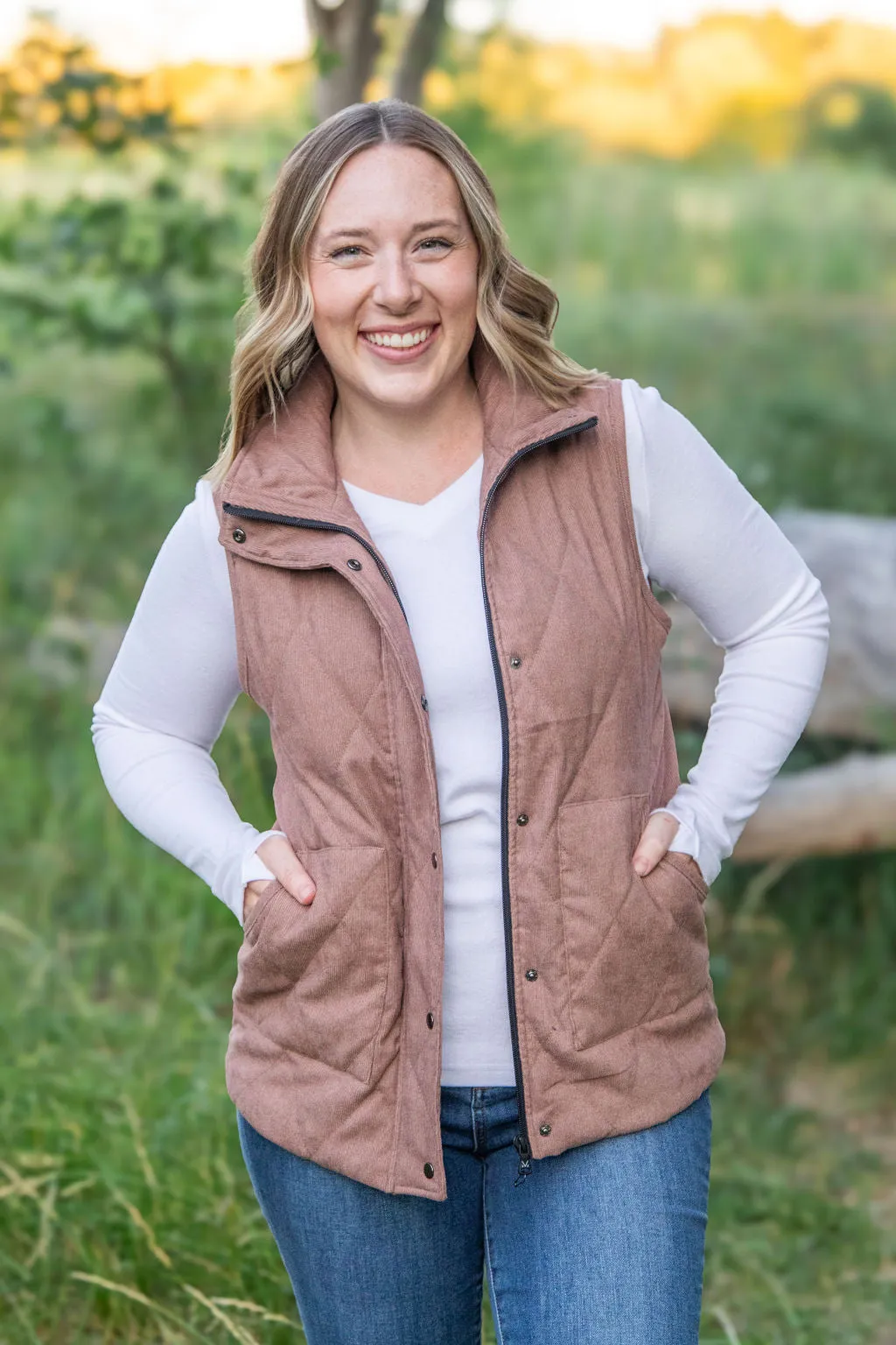 Corduroy Vest - Chestnut by Michelle Mae