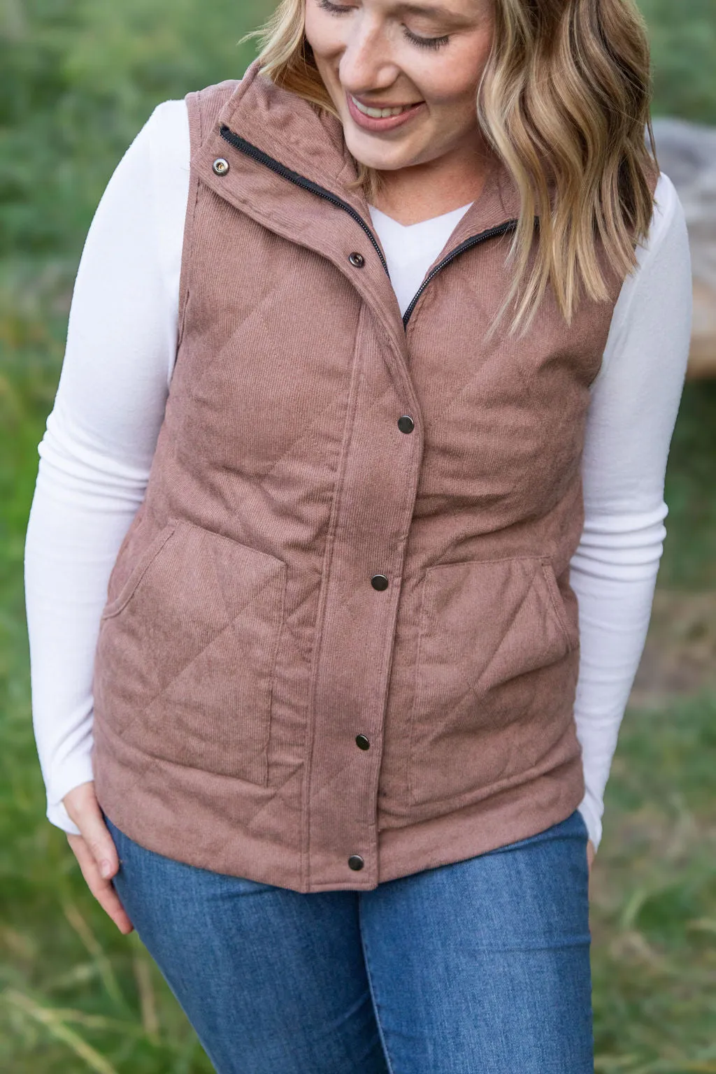 Corduroy Vest - Chestnut by Michelle Mae