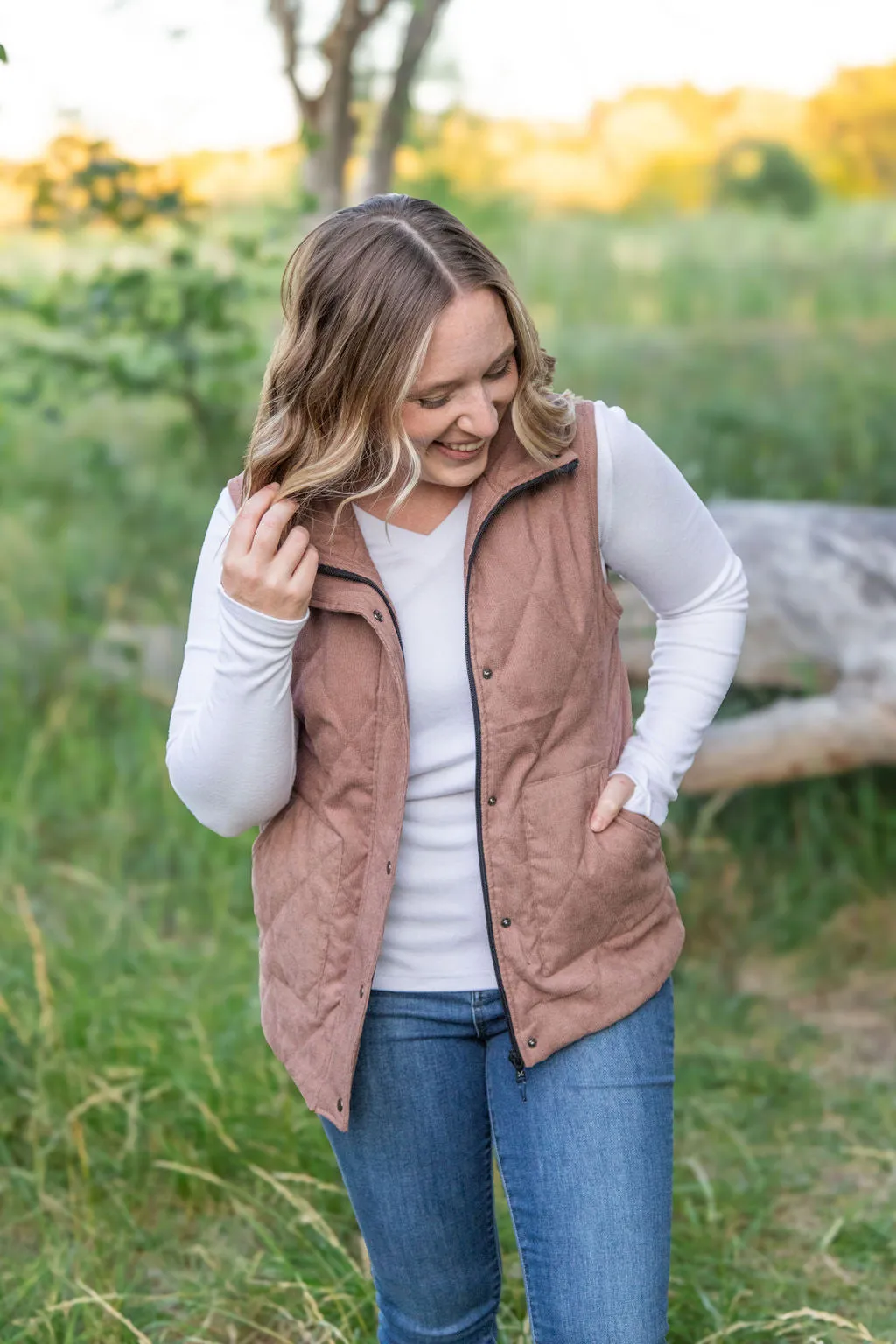 Corduroy Vest - Chestnut by Michelle Mae