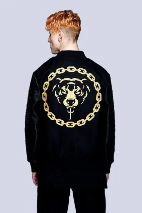 Death Adder Chain Gold Varsity Jacket - Unisex