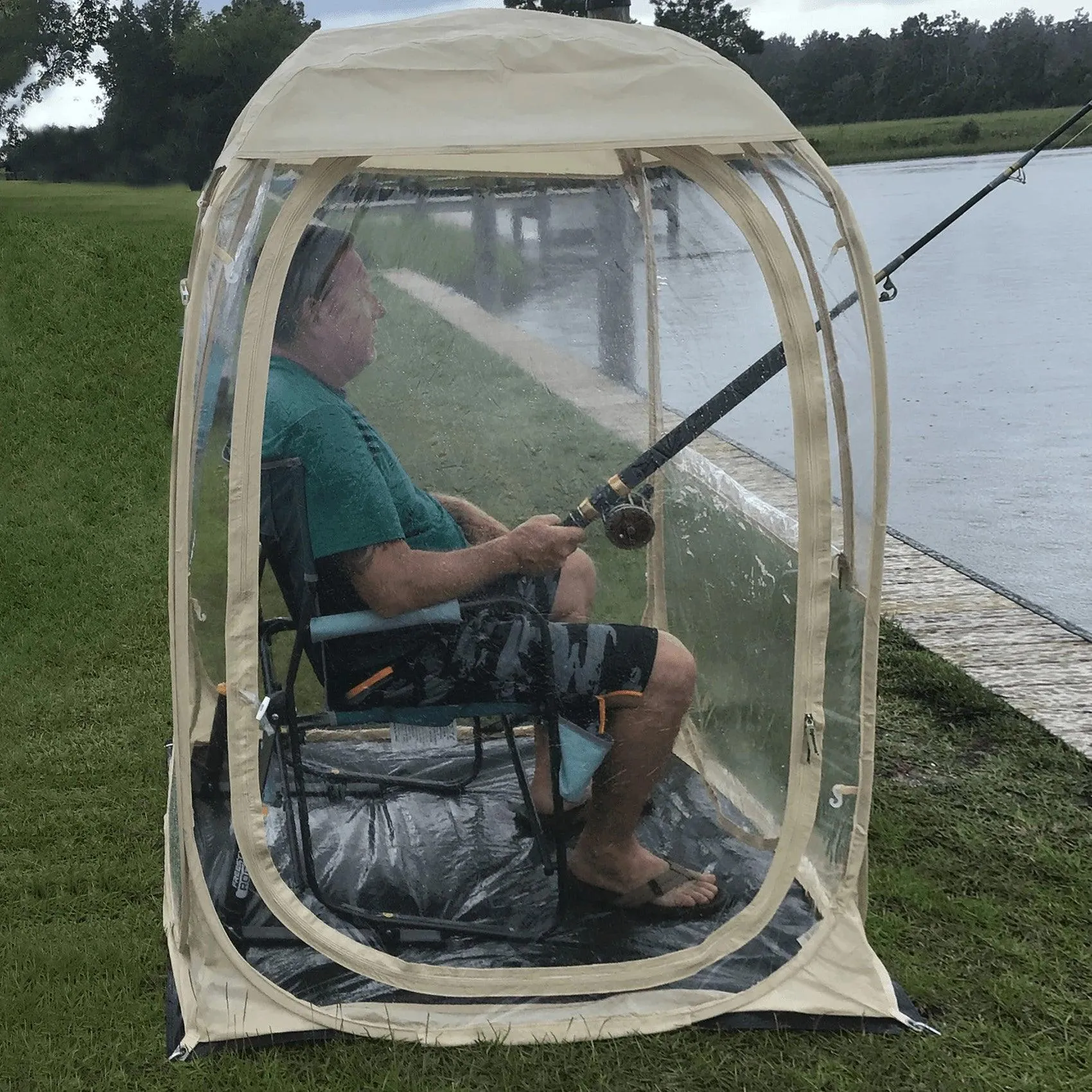 EighteenTek 1-6 Person Weatherproof Pod Pop Up Shelter For Sports Parents