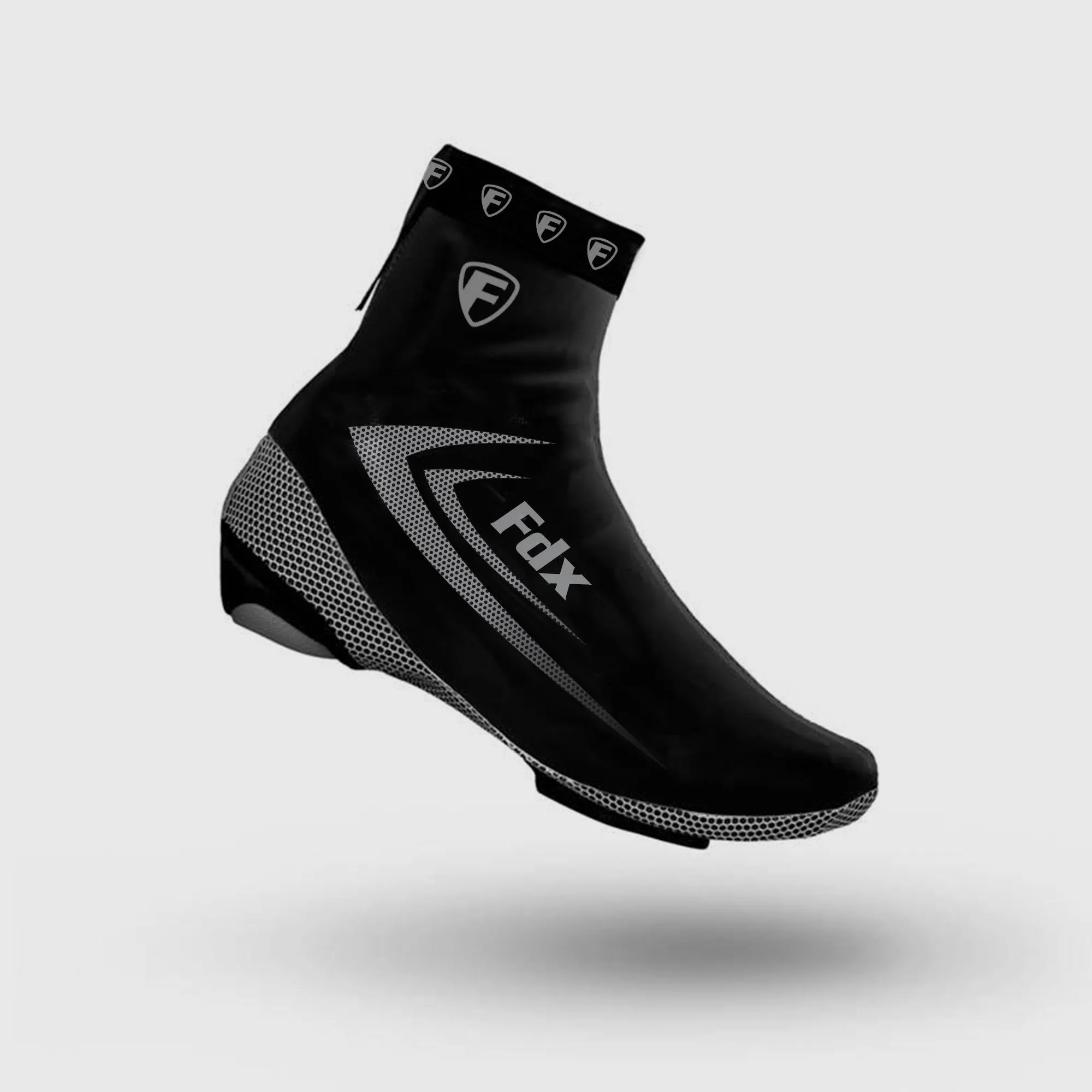 Fdx Sc1 360° Reflective Black Cycling Shoe Covers