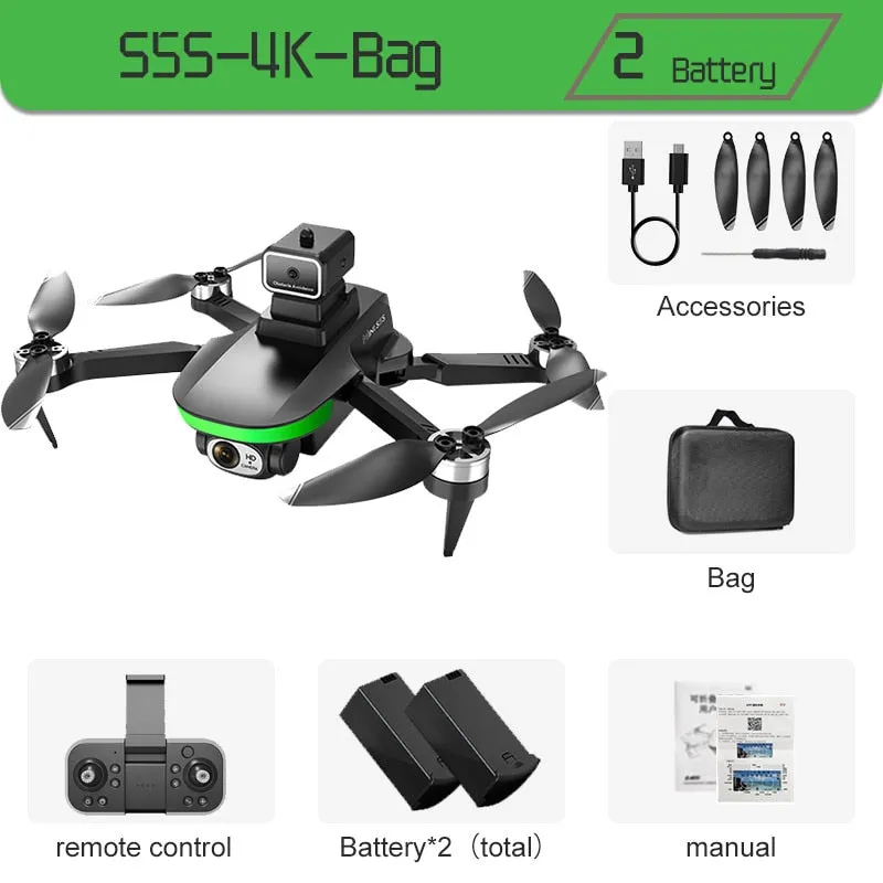 Foldable Brushless Quadcopter Mini Drone 8K HD Camera Obstacle Avoidance