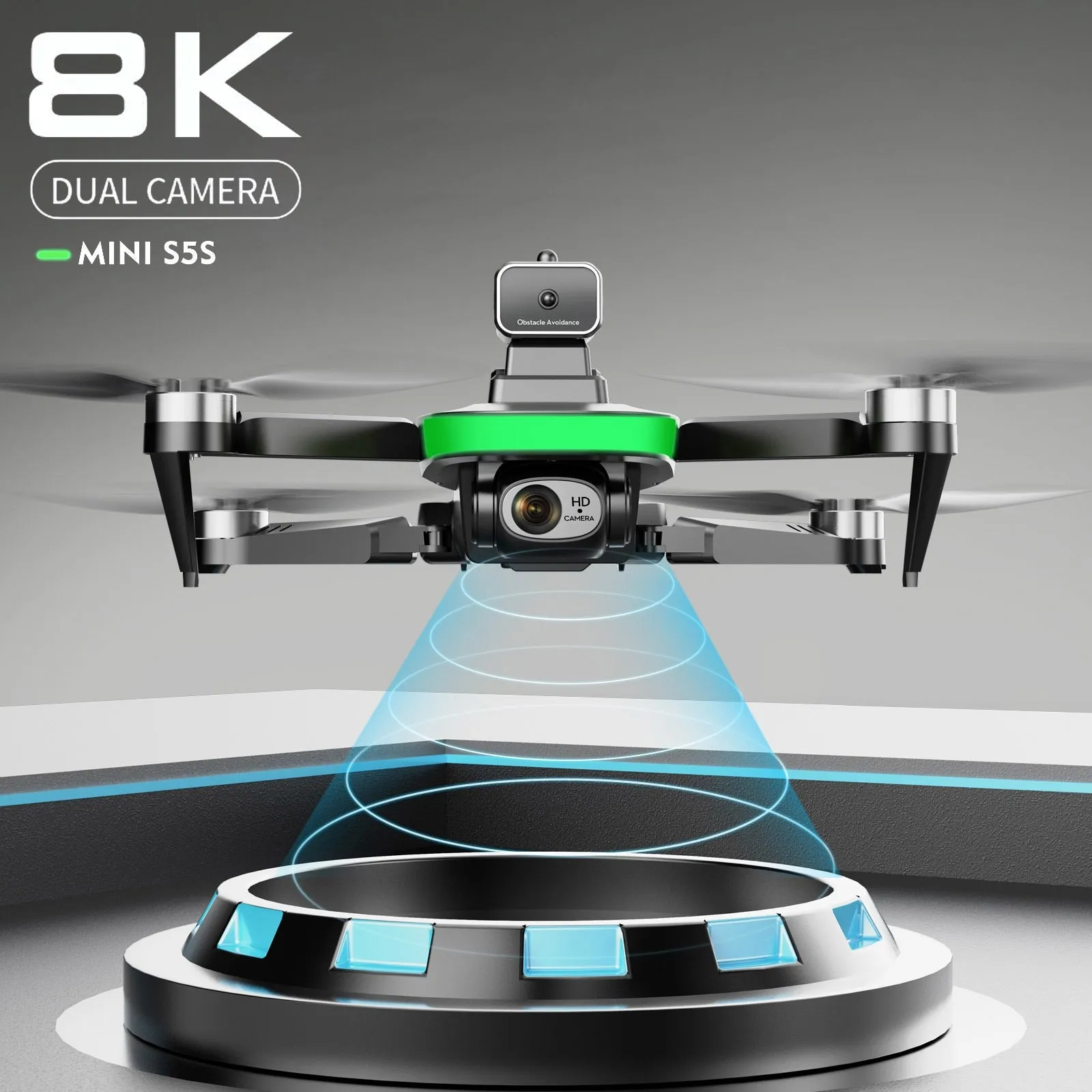 Foldable Brushless Quadcopter Mini Drone 8K HD Camera Obstacle Avoidance