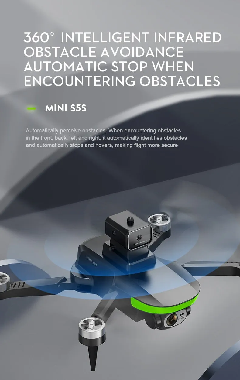 Foldable Brushless Quadcopter Mini Drone 8K HD Camera Obstacle Avoidance