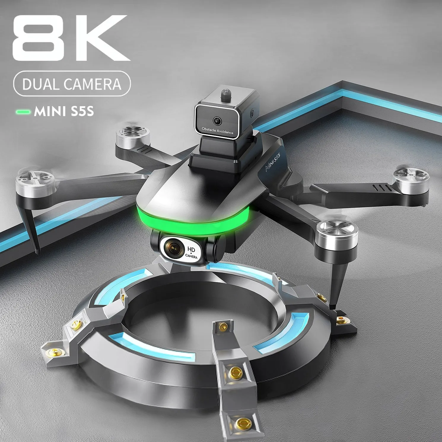 Foldable Brushless Quadcopter Mini Drone 8K HD Camera Obstacle Avoidance