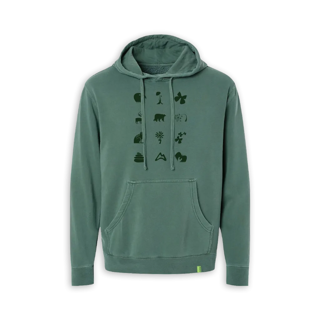 Forest Friends Comfort Wash Hoodie - Pine