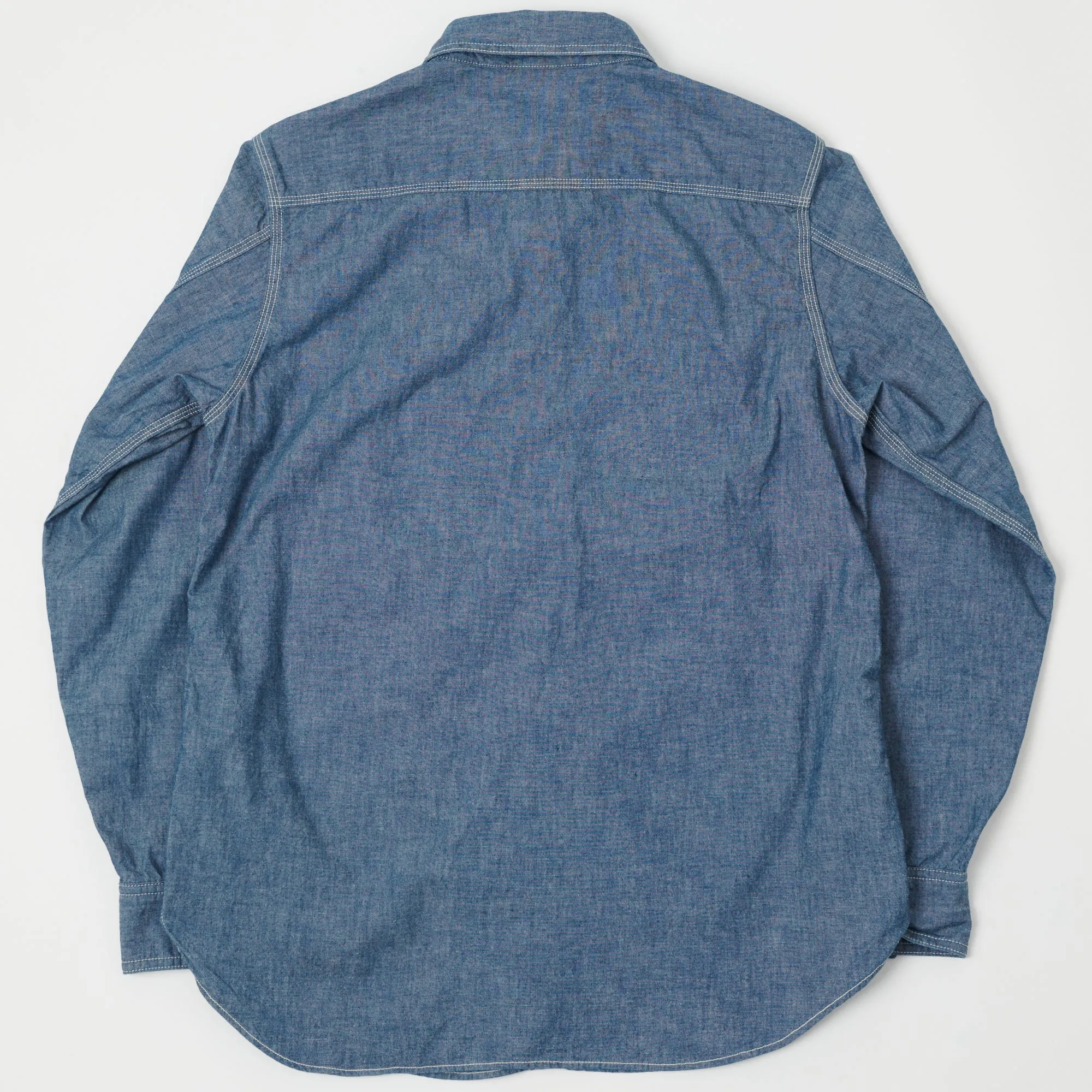 Freewheelers 'The Ironall' Long Sleeve Work Shirt - Indigo Chambray