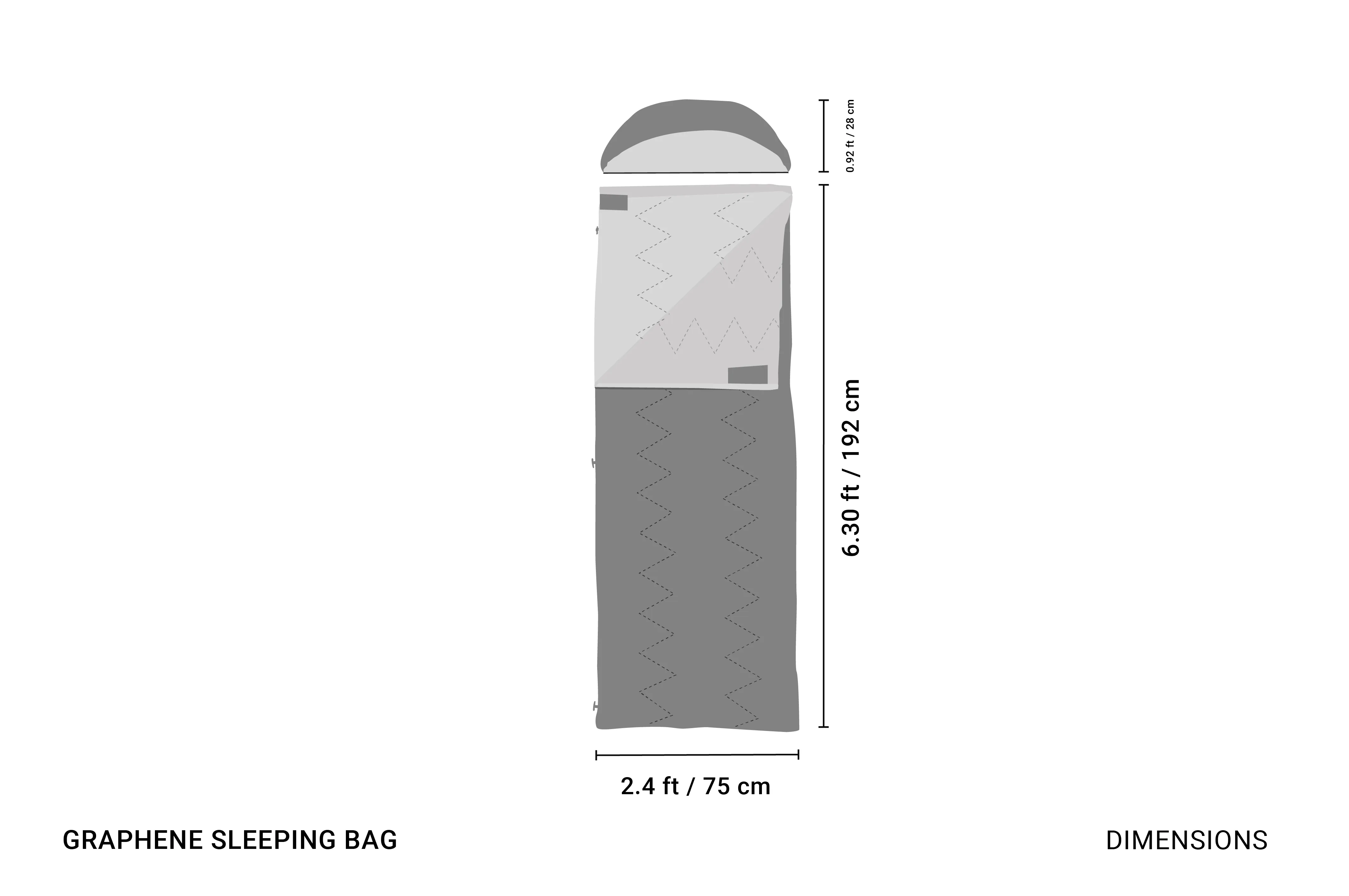 GRAPHENE SLEEPING BAG | RATED TO 23F/-5°C