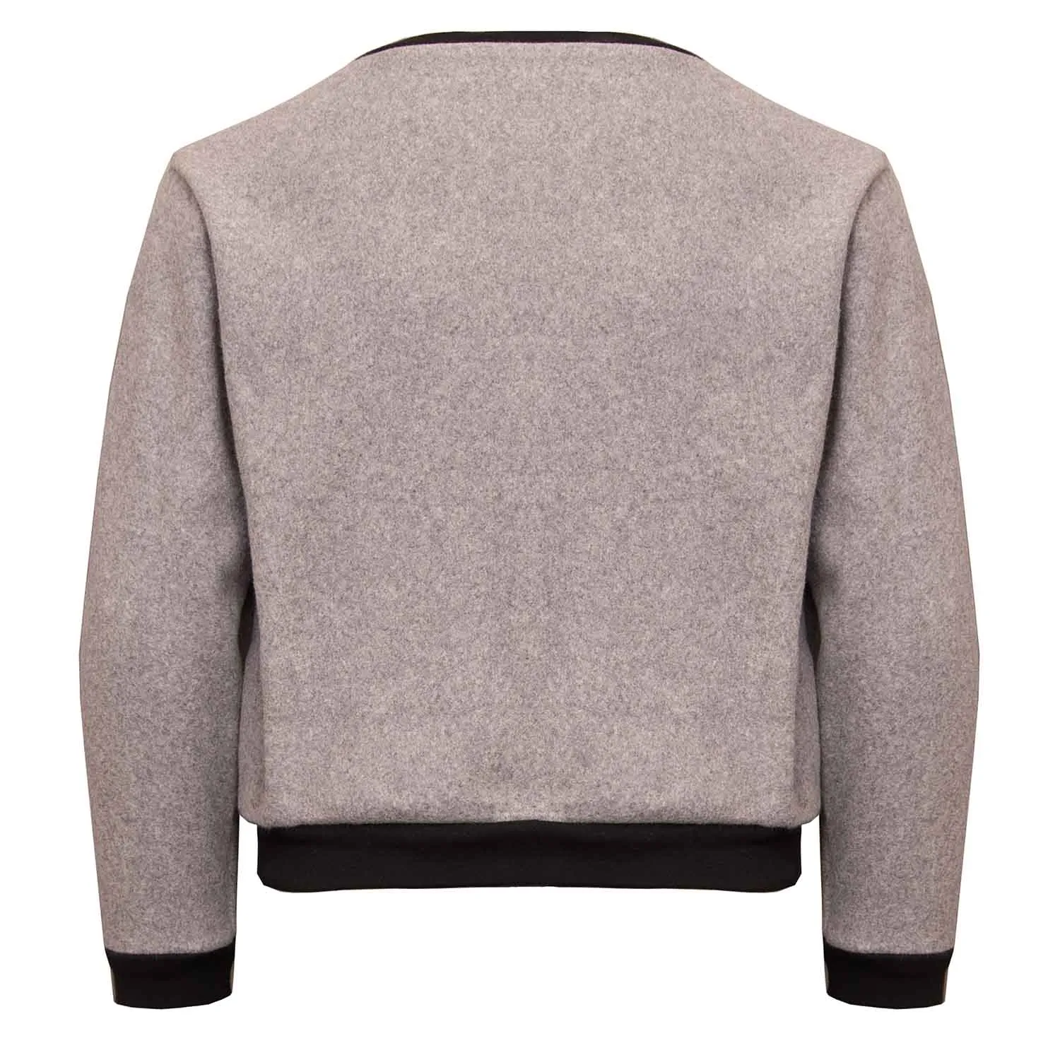 Grijs fleece sweatshirt met eenhoornapplicatie