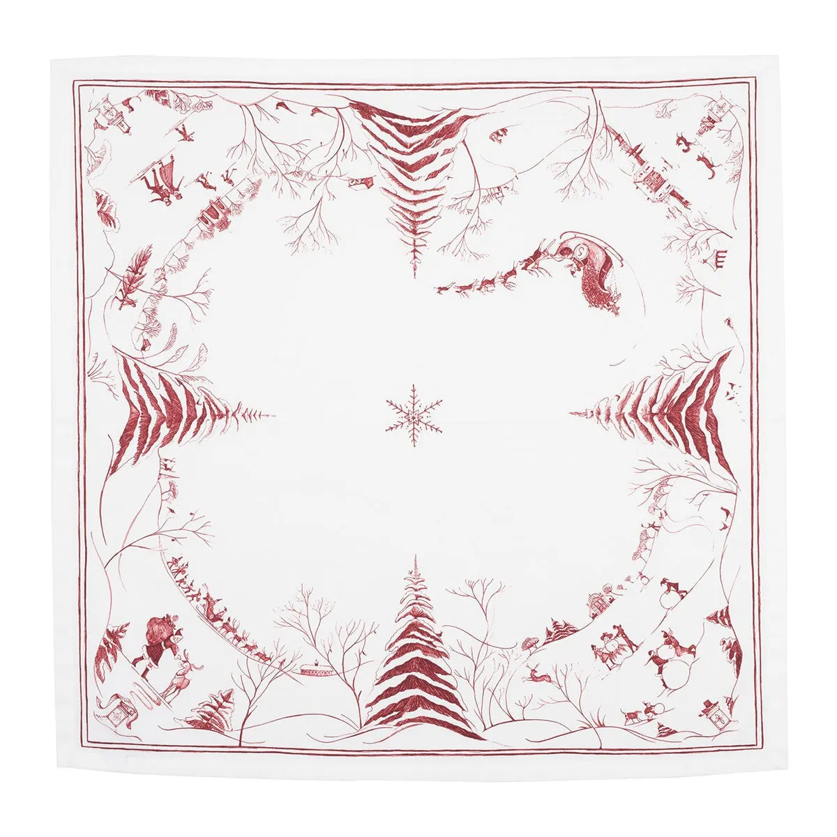 Juliska Winter Frolic Napkin - Ruby