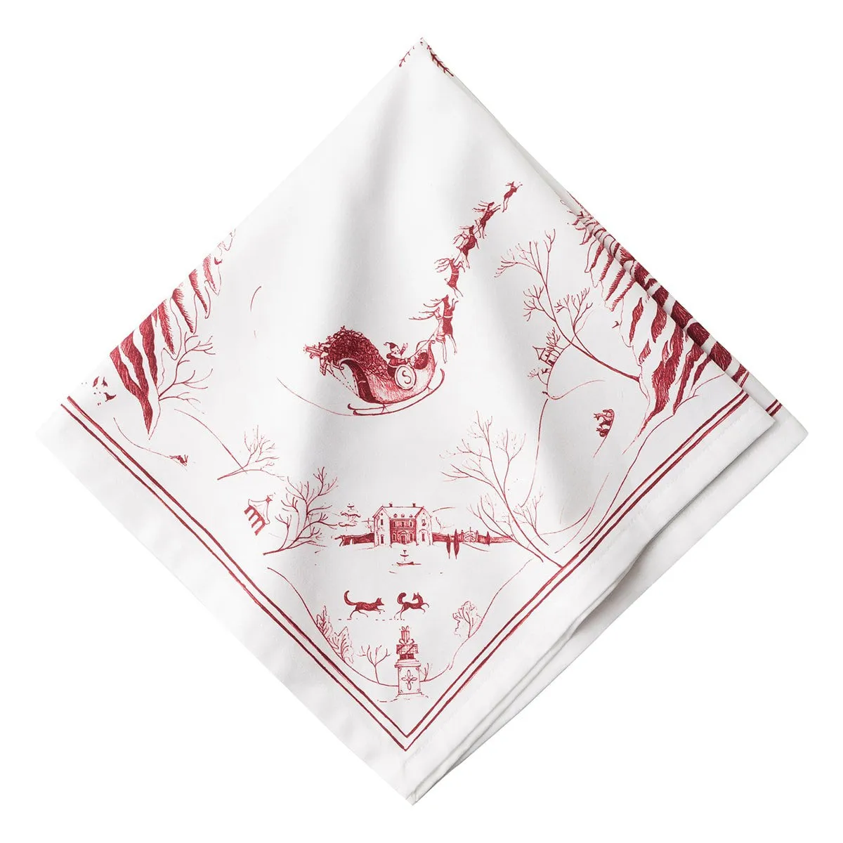 Juliska Winter Frolic Napkin - Ruby