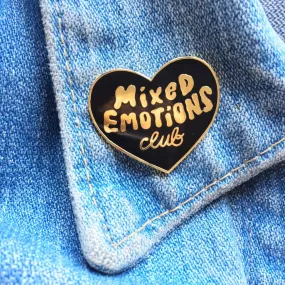 Lapel Pin Black Enamel Mixed Emotions Club