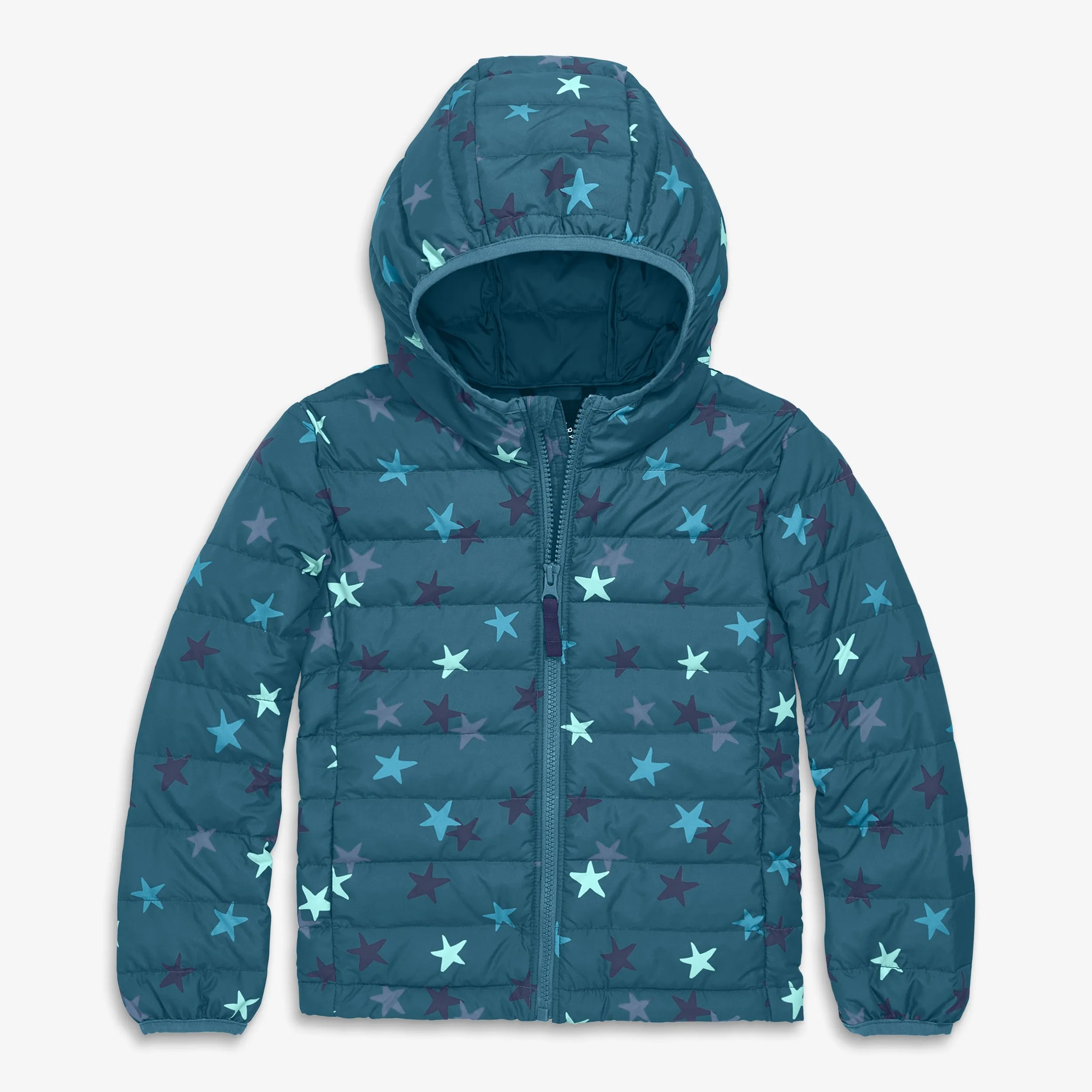 Lightweight puffer jacket in confetti stars