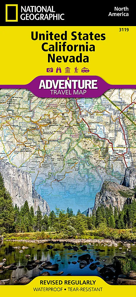 Maps-National Geographic Travel Maps-Folded, Nevada-California Lake Tahoe Region