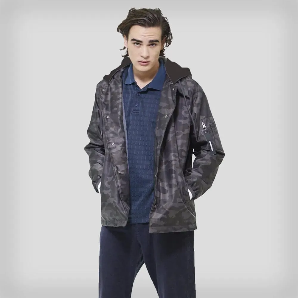 Men's Coach Jacket with Fleece Hood - FINAL SALE