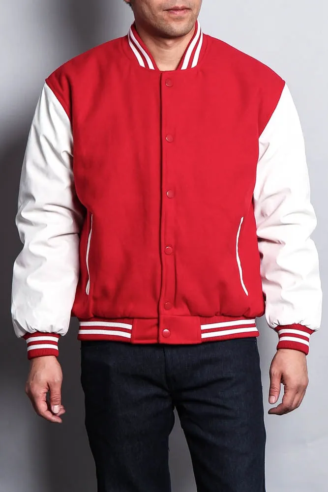 Men's Essential Letterman Varsity Jacket