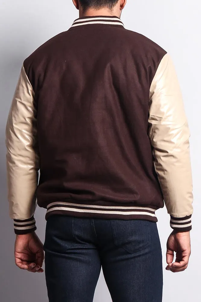 Men's Essential Letterman Varsity Jacket