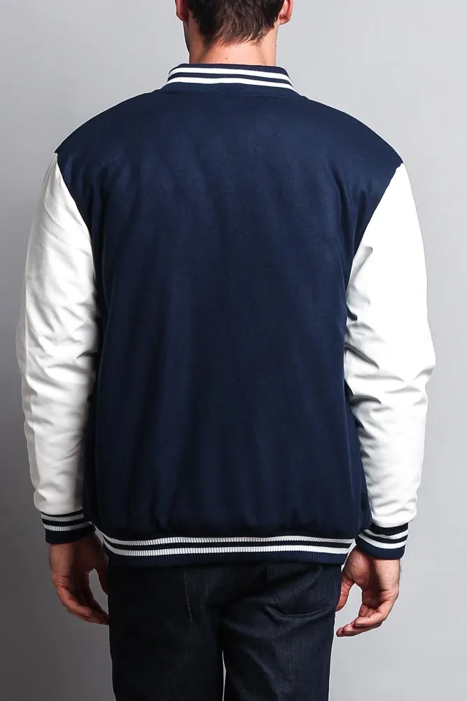 Men's Essential Letterman Varsity Jacket