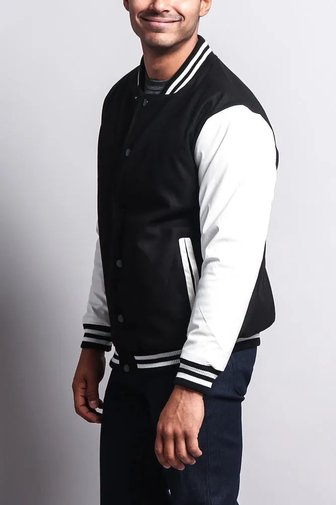 Men's Essential Letterman Varsity Jacket