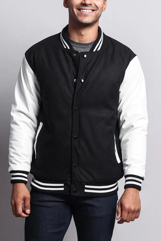 Men's Essential Letterman Varsity Jacket