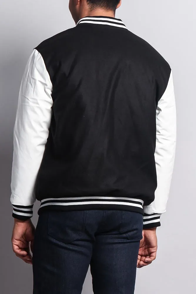 Men's Essential Letterman Varsity Jacket