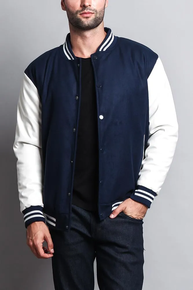 Men's Essential Letterman Varsity Jacket