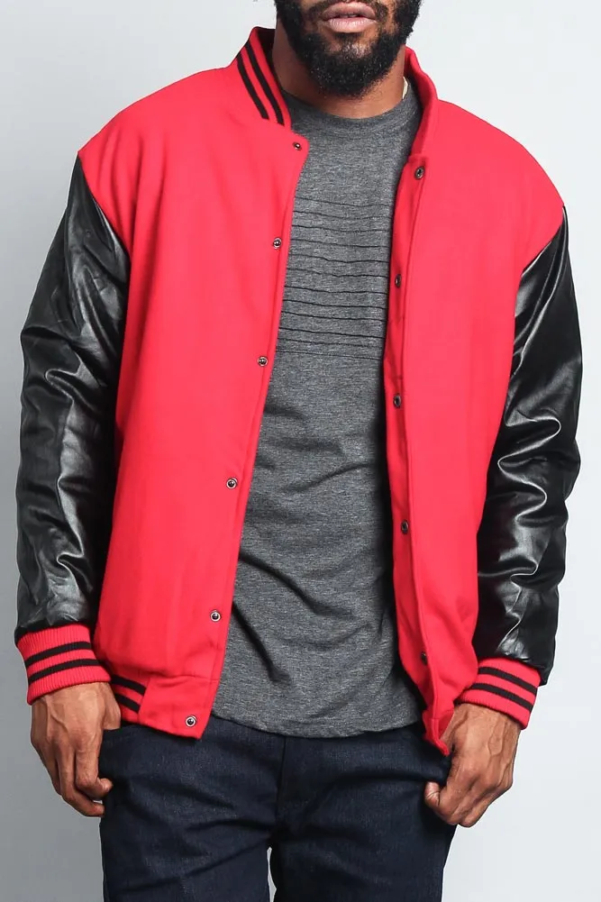 Men's Essential Letterman Varsity Jacket